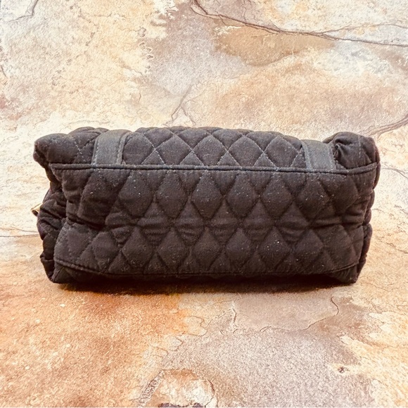 Retired Vera Bradley Black Quilted Mini Handbag - Picture 3 of 7